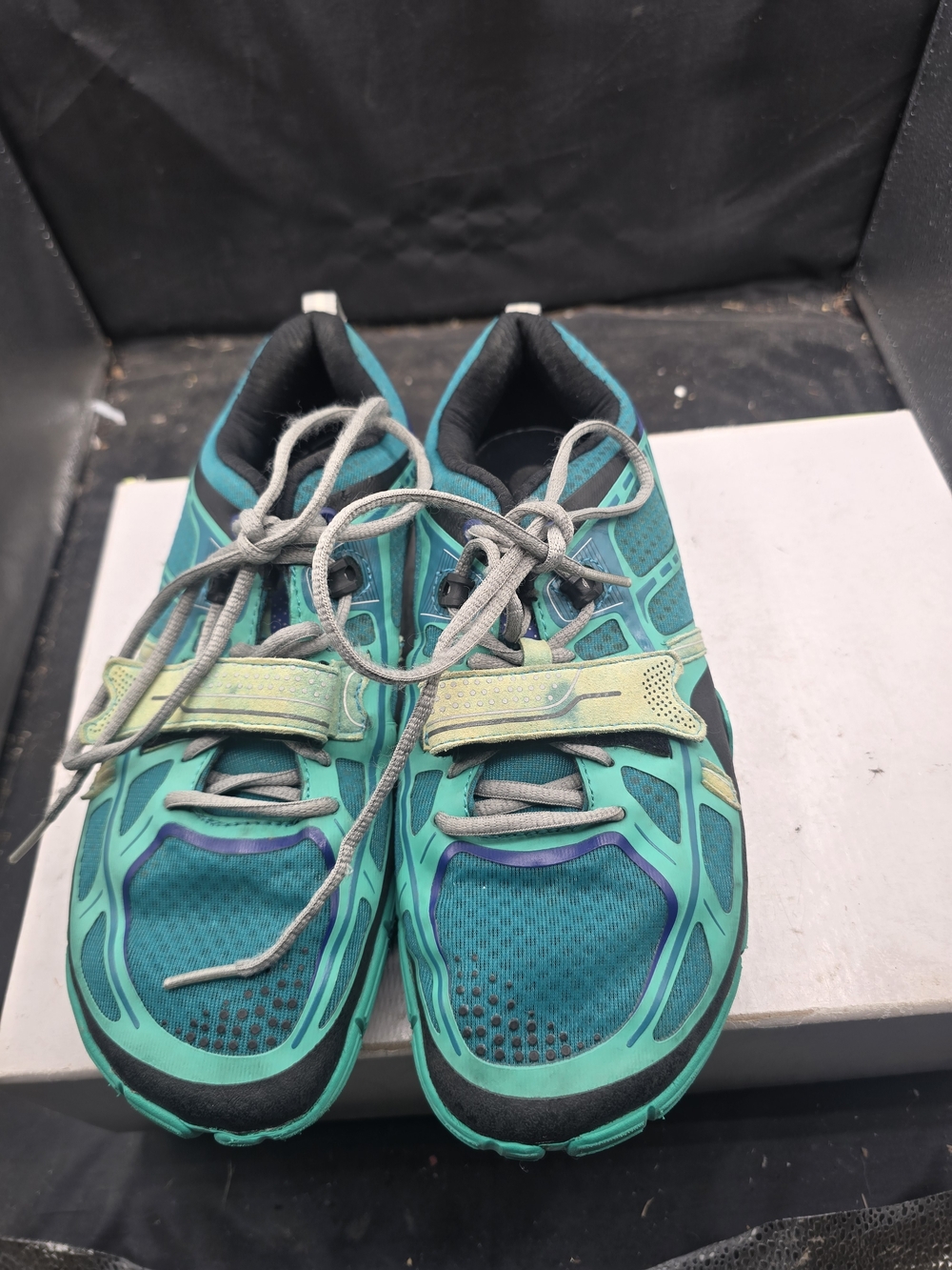 Women's Teal Athletic Running Shoes with Hook-and-Loop Strap